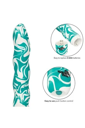 Naughty Bits Squiggle Dick Personal Vibrator - Curvilinear Avant-Garde Design