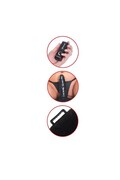 Cuscino Inflabile Nero con Pene Vibrante 15cm - Serie Fetish Fantasy