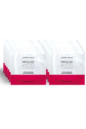 MIXGLISS Strawberry Flavored Water-Based Lubricant - Intense & Safe Sensations
