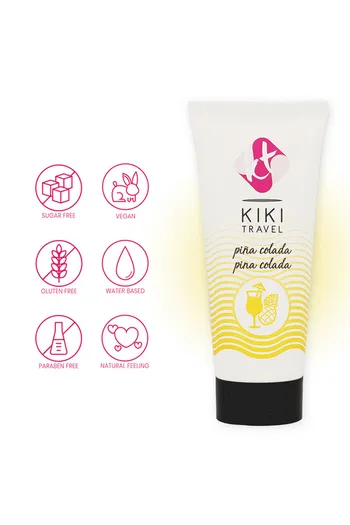 Kiki Travel Lubrificante Intimo - Massima Performance con Sapore Piña Colada | 100% Naturale
