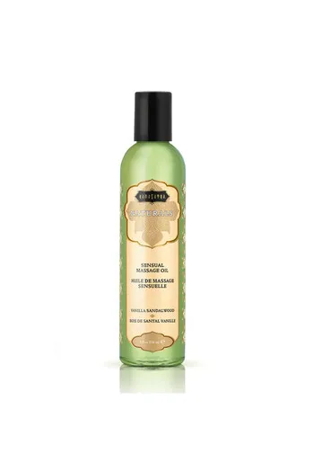 Natural Vanilla & Sandalwood Massage Oil - Body Moisturizer & Intimate Moments