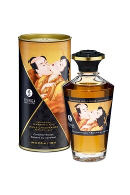 Shunga Sensual Massage Oil - Caramel Flavor, Warming Effect