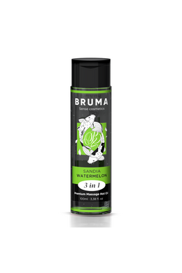 BRUMA Olio Massaggio Premium Effetto Calore al Gusto Anguria - Benessere e Intimità
