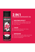 BRUMA Olio Massaggio Premium Effetto Calore alla Fragola | Benessere e Intimità