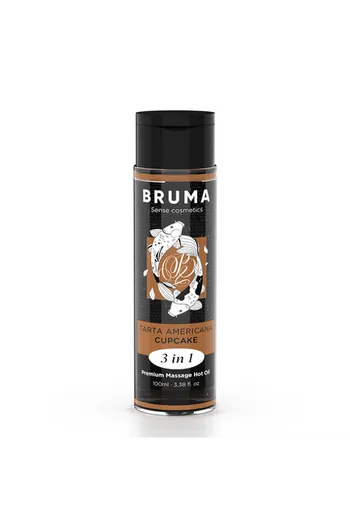BRUMA Olio da Massaggio Premium Effetto Calore - Sapore Torta Americana | Benessere e Intimità