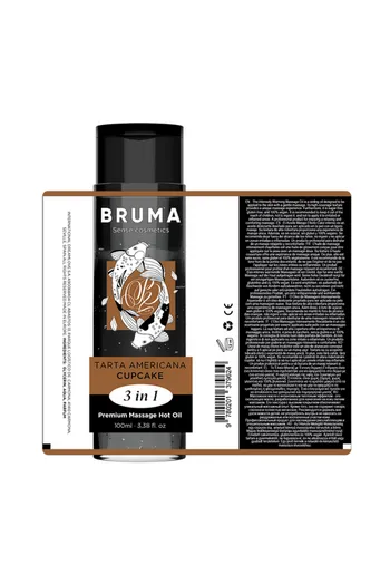 BRUMA Olio da Massaggio Premium Effetto Calore - Sapore Torta Americana | Benessere e Intimità