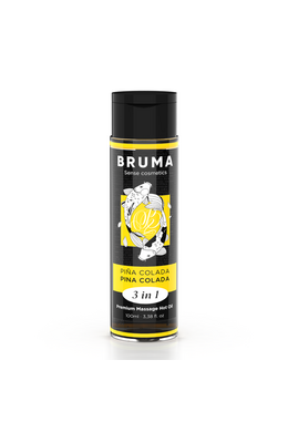 BRUMA Premium Heat Effect Massage Oil - Piña Colada Flavor for Sensual Experience