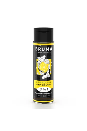 BRUMA Premium Heat Effect Massage Oil - Piña Colada Flavor for Sensual Experience