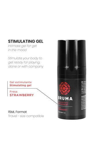 Strawberry-flavored stimulating gel for intimacy