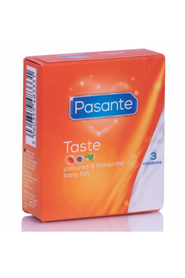 Flavored Pasante Taste condoms for tasty intimacy