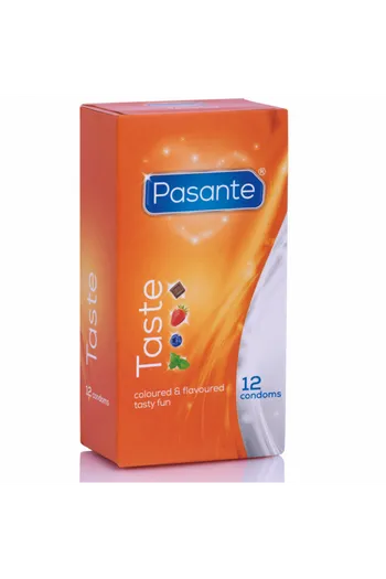 Pasante Taste Preservativi Aromatizzati - 12 Condom per Intimità Divertente e Sicura