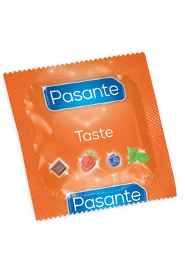 Pasante Taste Flavored Condoms - 12 Pack for Fun and Safe Intimacy