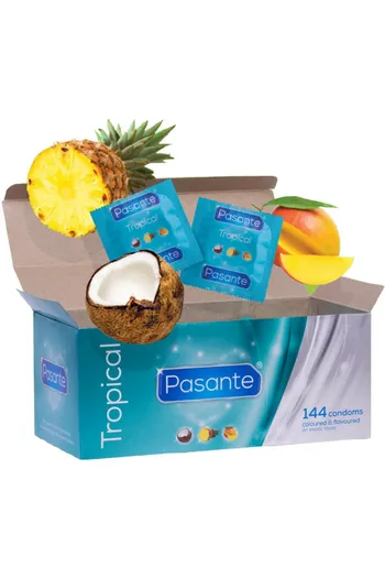 Pasante Tropical Condoms: 144 pieces, 3 exotic flavors