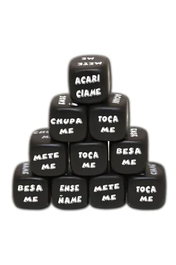 Black Action Dice High Quality - 25mm - Erotic Game for Couples