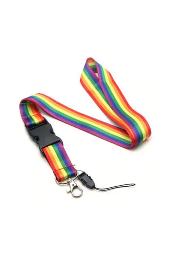 Pride Lanyard with Rainbow LGBT Flag