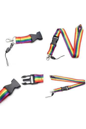 Pride Lanyard with Rainbow LGBT Flag