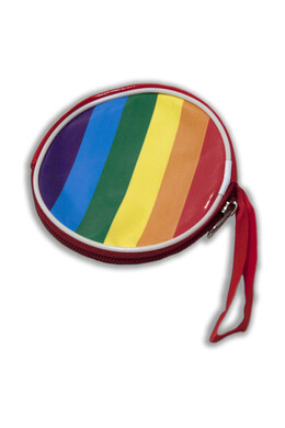 Portamonete rotondo con bandiera LGBT - Orgoglio arcobaleno