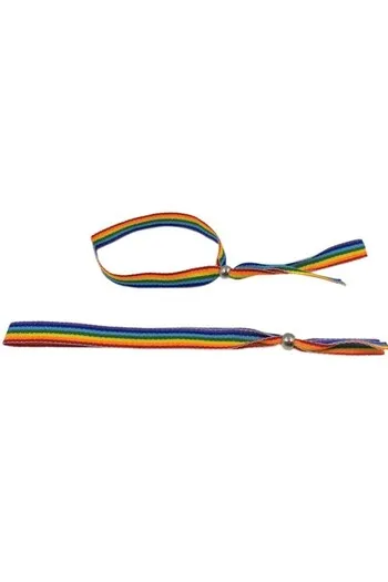 Silver Bead Bracelet with LGBT Pride Flag