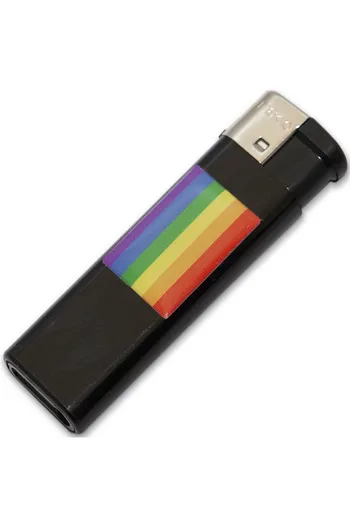 PRIDE - ACCENDINO NERO CON BANDIERA LGBT
