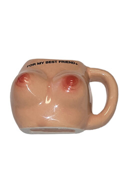 Ceramic breast-shaped decorative magnet