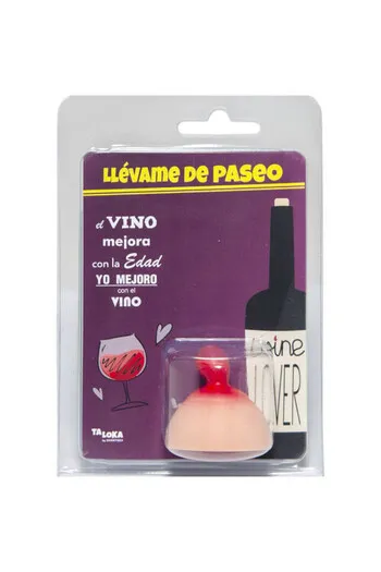 Tappo a forma di seno per bottiglie di vino