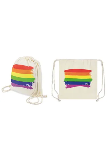 PRIDE - ZAINO CON BANDIERA LGBT IN COTONE