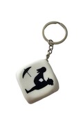 Passion Dice - White Dice Keychain for Adventurous Couples