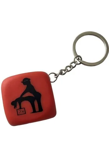 Dado della Passione - Llavero con Dado Rosso per Coppie Avventurose