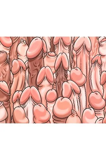 Tappetino per Mouse Rettangolare con Peni - DIVERTY SEX | Originale e Divertente