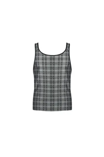 Microfiber Checkered Tank Top - Sexy Style and Ultimate Comfort