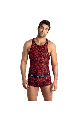 TRIBALSuave Red Microfiber with Expressive Animal Print - Anais Apparel