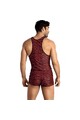 TRIBALSuave Red Microfiber with Expressive Animal Print - Anais Apparel