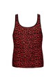 TRIBALSuave Red Microfiber with Expressive Animal Print - Anais Apparel