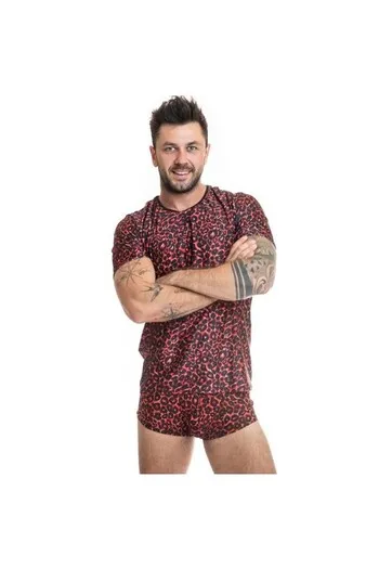 TRIBALSuave Red Microfiber with Animal Print - Sexy Lingerie by ANAIS