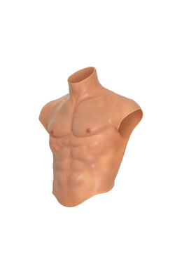 DESIDERIO NASCOSTO - MAGLIETTA ALTER EGO IN SILICONE CON TORSO MASCHILE E ADDOMINALI IN CARNE