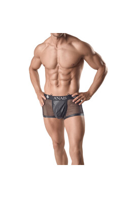 ARES Black Mesh and Leather Boxer - Sexy Men' Lingerie High Quality | ANAIS FOR MEN