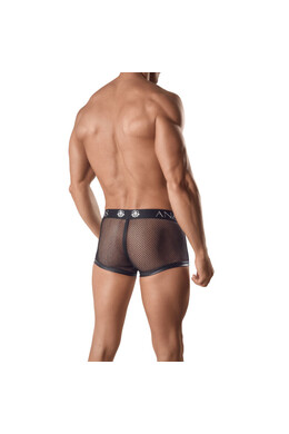 ARES Black Mesh and Leather Boxer - Sexy Men' Lingerie High Quality | ANAIS FOR MEN