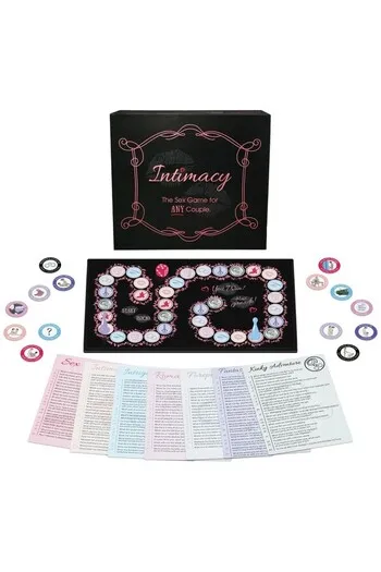 Couple's board game with intimate questions and erotic activities