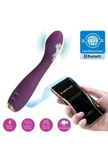 Pretty Love Vibro a Scossa Elettrica - Controllo App, Ricaricabile, Silicone Morbido