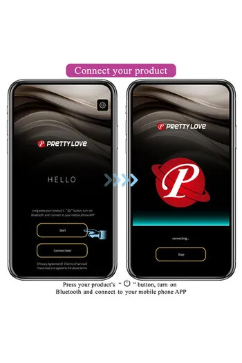 Pretty Love Electric Shock Vibrator - App Control, Rechargeable, Soft Silicone