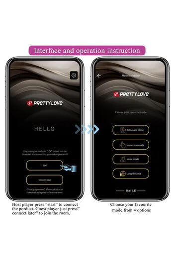 Pretty Love Vibro a Scossa Elettrica - Controllo App, Ricaricabile, Silicone Morbido