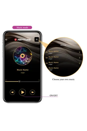 Pretty Love Vibro a Scossa Elettrica - Controllo App, Ricaricabile, Silicone Morbido