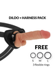 CYBERSILICOCK® Harness: Total Control with Realistic Dildo & 3 Silicone Rings