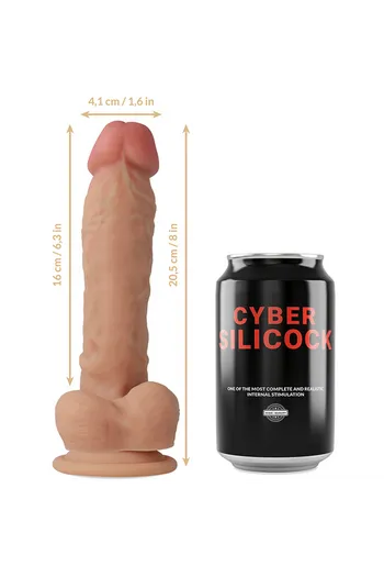 CYBERSILICOCK® Harness: Total Control with Realistic Dildo & 3 Silicone Rings