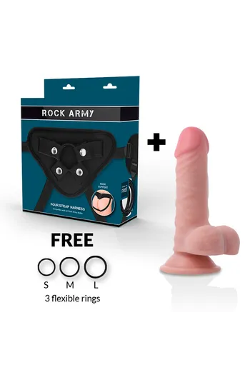 Pack Dildo + Arnes Rock Army Panzer - Realismo e Piacere Intenso