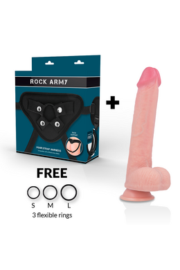 Harness + Kingcobra Dildo Rock Army: Realistic Pleasure and Versatility