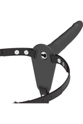 Fetish Submissive Harness with Vibrator - Sensual Control in Medical Grade Silicone