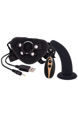 Arnese Strap-On con Dildo Vibrante 17.8 cm | Controllo Remoto | Seven Creation