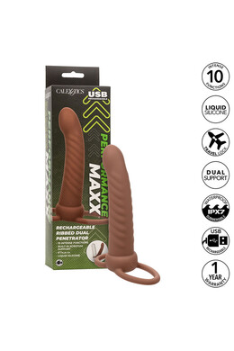 Performance Maxx Rechargeable Ribbed Dual Penetrator - Dual Penetration Vibrator
