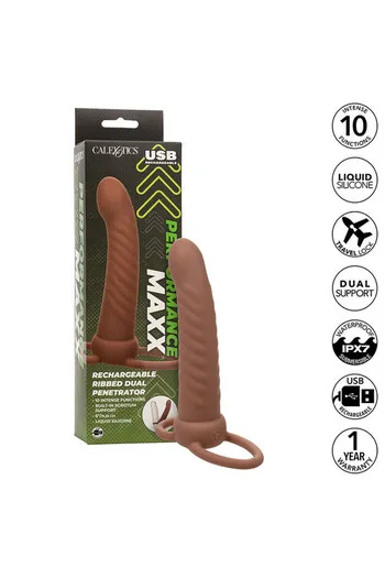 Performance Maxx Rechargeable Ribbed Dual Penetrator - Vibrazione Doppia Penetrazione